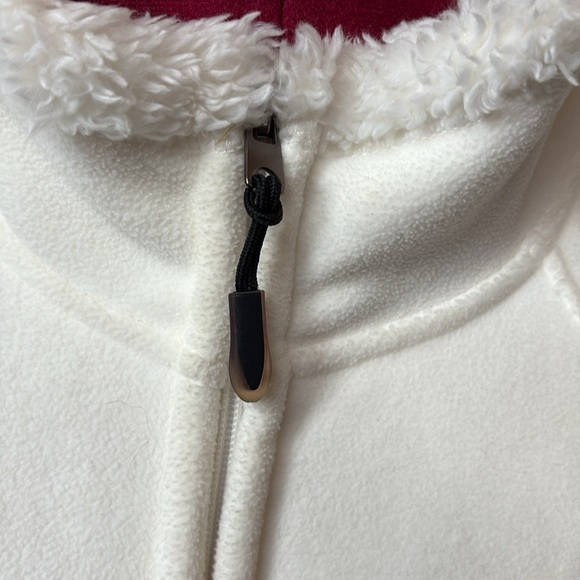 Green Tea  Jacket  coat  full zip front Cozy Sherpa lined  off-white  ivory - Picture 2 of 13